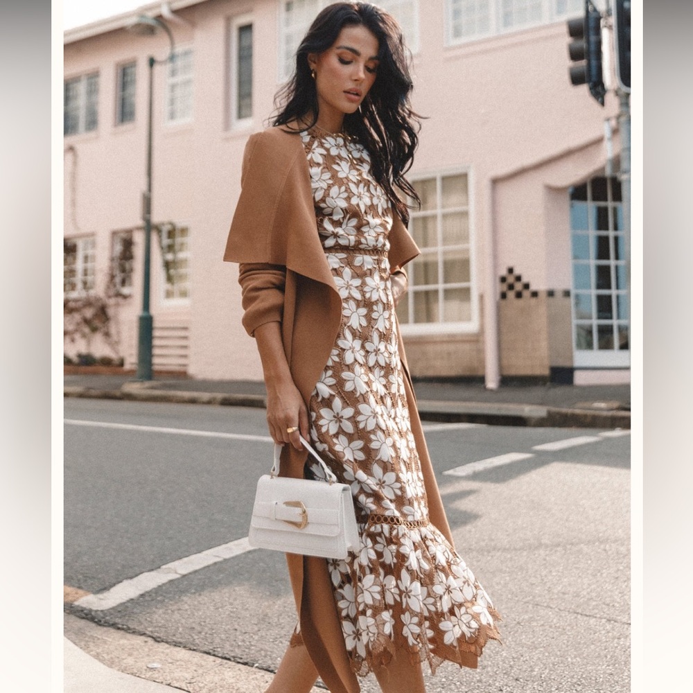 Petal & Pup Pierre Long Sleeve Lace Maxi Dress Size M